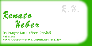 renato weber business card
