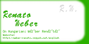 renato weber business card